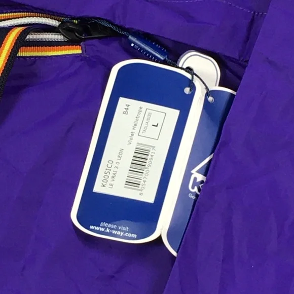 K-Way LE VRAI 3.0 LEON Windbreaker Jacket size L